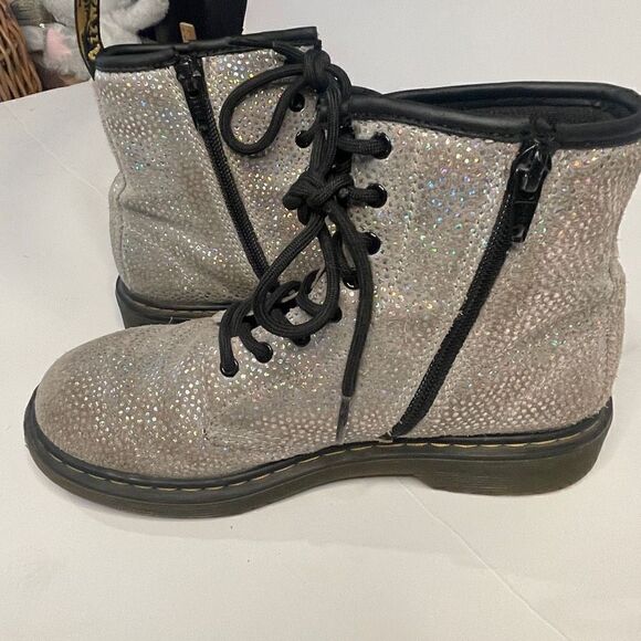 Doc Martens Glitter Embossed Boots - Picture 2 of 7
